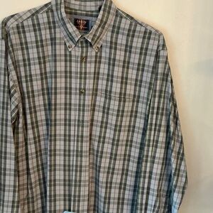 Arrow Men's Casual Plaid Shirt - Gray and Green